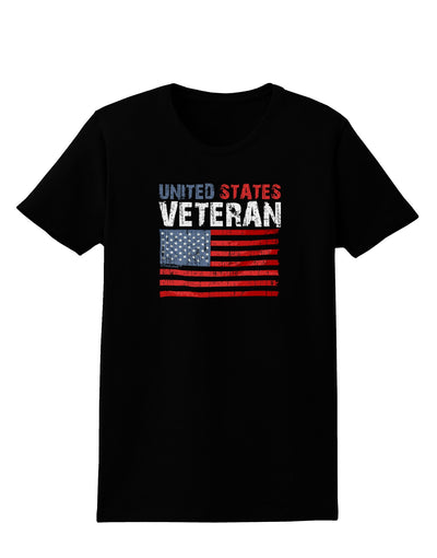 US Veteran Distressed Womens Dark T-Shirt-TooLoud-Black-X-Small-Davson Sales