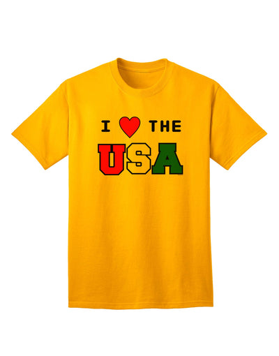 USA Adult T-Shirt: A Celebration of American Pride-Mens T-shirts-TooLoud-Gold-Small-Davson Sales