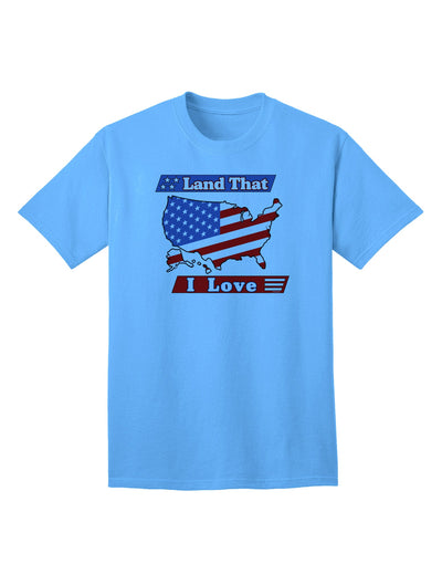 USA Adult T-Shirt: A Celebration of Our Beloved Land-Mens T-shirts-TooLoud-Aquatic-Blue-Small-Davson Sales