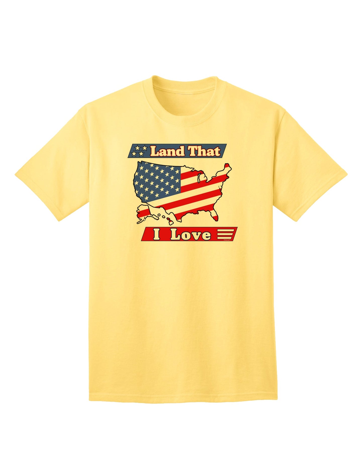 USA Adult T-Shirt: A Celebration of Our Beloved Land-Mens T-shirts-TooLoud-Yellow-Small-Davson Sales