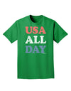 USA All Day - Distressed Patriotic Design Adult Dark T-Shirt by TooLoud-Mens T-Shirt-TooLoud-Kelly-Green-Small-Davson Sales