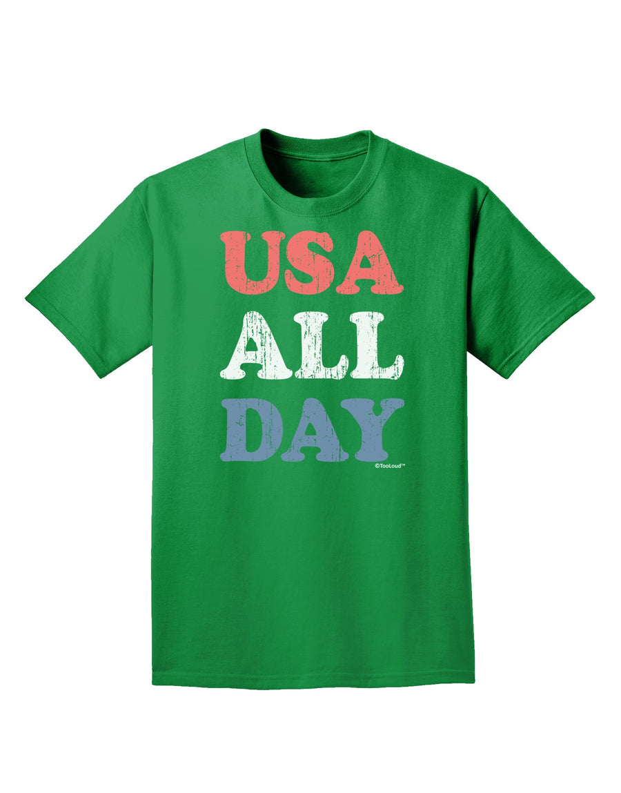 USA All Day - Distressed Patriotic Design Adult Dark T-Shirt by TooLoud-Mens T-Shirt-TooLoud-Purple-Small-Davson Sales