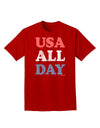 USA All Day - Distressed Patriotic Design Adult Dark T-Shirt by TooLoud-Mens T-Shirt-TooLoud-Red-Small-Davson Sales