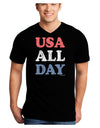 USA All Day - Distressed Patriotic Design Adult Dark V-Neck T-Shirt by TooLoud-Mens V-Neck T-Shirt-TooLoud-Black-Small-Davson Sales