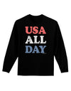 USA All Day - Distressed Patriotic Design Adult Long Sleeve Dark T-Shirt by TooLoud-TooLoud-Black-Small-Davson Sales