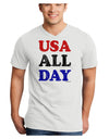 USA All Day - Distressed Patriotic Design Adult V-Neck T-shirt by TooLoud-Mens V-Neck T-Shirt-TooLoud-White-Small-Davson Sales