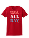 USA All Day - Distressed Patriotic Design Womens Dark T-Shirt by TooLoud-Womens T-Shirt-TooLoud-Red-X-Small-Davson Sales