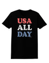 USA All Day - Distressed Patriotic Design Womens Dark T-Shirt by TooLoud-Womens T-Shirt-TooLoud-Black-X-Small-Davson Sales