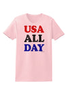 USA All Day - Distressed Patriotic Design Womens T-Shirt by TooLoud-Womens T-Shirt-TooLoud-PalePink-X-Small-Davson Sales