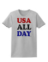 USA All Day - Distressed Patriotic Design Womens T-Shirt by TooLoud-Womens T-Shirt-TooLoud-AshGray-X-Small-Davson Sales