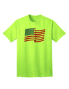 USA American Flag Adult T-Shirt - A Symbol of Patriotism and National Pride-Mens T-shirts-TooLoud-Neon-Green-Small-Davson Sales