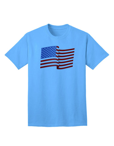 USA American Flag Adult T-Shirt - A Symbol of Patriotism and National Pride-Mens T-shirts-TooLoud-Aquatic-Blue-Small-Davson Sales