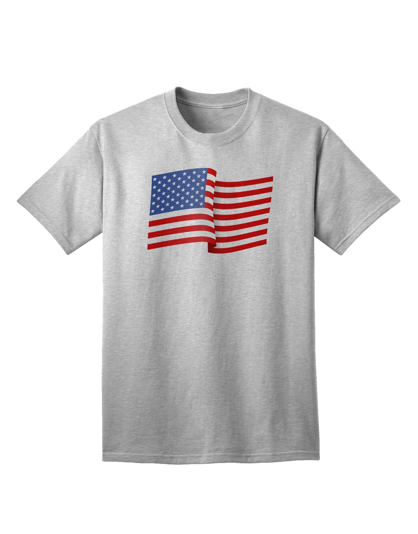 USA American Flag Adult T-Shirt - A Symbol of Patriotism and National Pride-Mens T-shirts-TooLoud-AshGray-Small-Davson Sales