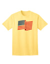 USA American Flag Adult T-Shirt - A Symbol of Patriotism and National Pride-Mens T-shirts-TooLoud-Yellow-Small-Davson Sales