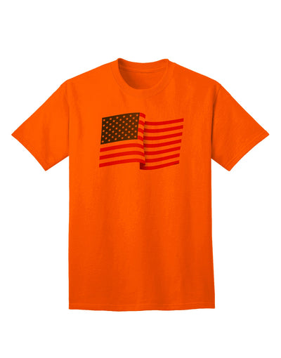 USA American Flag Adult T-Shirt - A Symbol of Patriotism and National Pride-Mens T-shirts-TooLoud-Orange-Small-Davson Sales