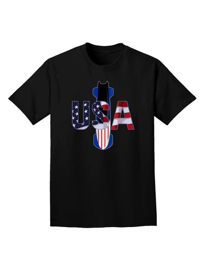 USA Bobsled Adult Dark T-Shirt by TooLoud-Mens T-Shirt-TooLoud-Black-Small-Davson Sales