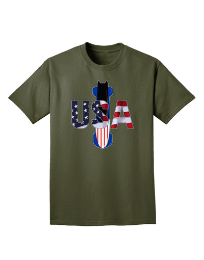 USA Bobsled Adult Dark T-Shirt by TooLoud-Mens T-Shirt-TooLoud-Military-Green-Small-Davson Sales