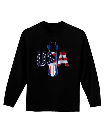 USA Bobsled Adult Long Sleeve Dark T-Shirt by TooLoud-TooLoud-Black-Small-Davson Sales