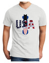 USA Bobsled Adult V-Neck T-shirt by TooLoud-Mens V-Neck T-Shirt-TooLoud-White-Small-Davson Sales