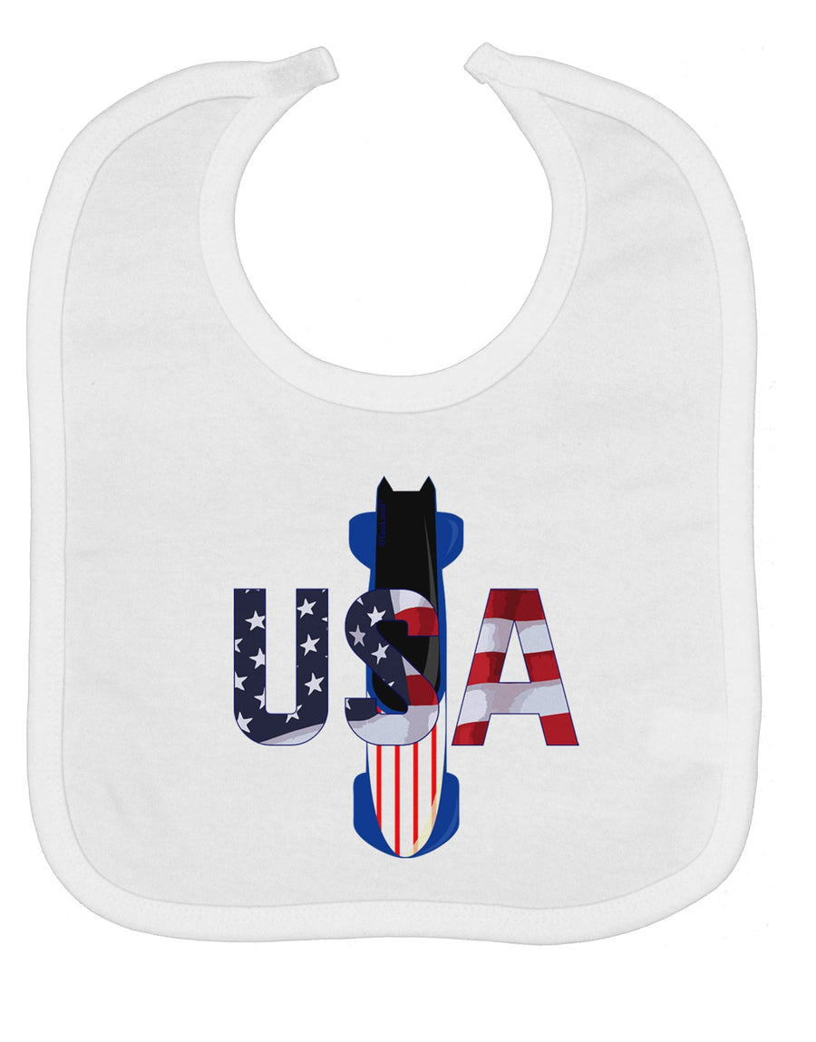 USA Bobsled Baby Bib by TooLoud