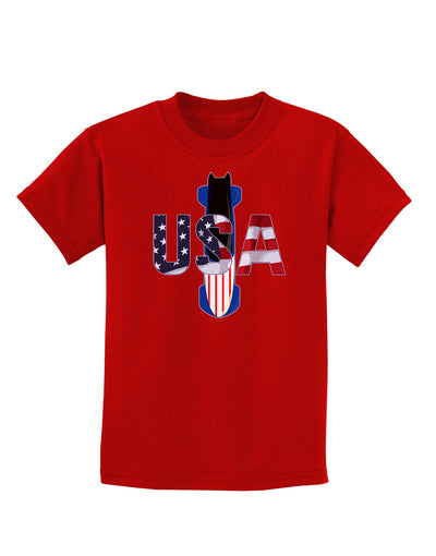 USA Bobsled Childrens Dark T-Shirt by TooLoud-Childrens T-Shirt-TooLoud-Red-X-Small-Davson Sales