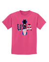 USA Bobsled Childrens Dark T-Shirt by TooLoud-Childrens T-Shirt-TooLoud-Sangria-X-Small-Davson Sales