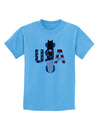 USA Bobsled Childrens T-Shirt by TooLoud-TooLoud-Aquatic-Blue-X-Small-Davson Sales