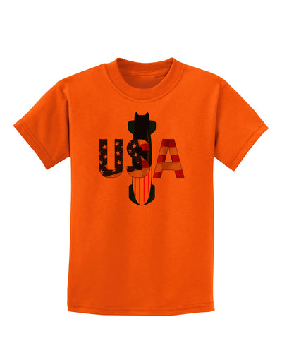 USA Bobsled Childrens T-Shirt by TooLoud-TooLoud-Orange-X-Small-Davson Sales