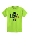 USA Bobsled Childrens T-Shirt by TooLoud-TooLoud-Lime-Green-X-Small-Davson Sales