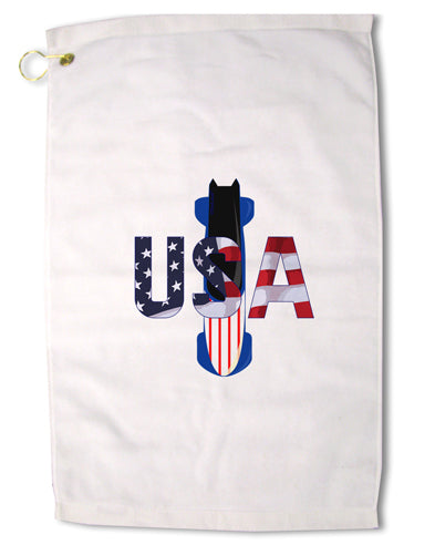 USA Bobsled Premium Cotton Golf Towel - 16 x 25 inch by TooLoud-Golf Towel-TooLoud-16x25"-Davson Sales