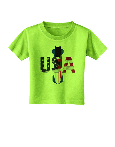 USA Bobsled Toddler T-Shirt by TooLoud-Toddler T-Shirt-TooLoud-Lime-Green-2T-Davson Sales