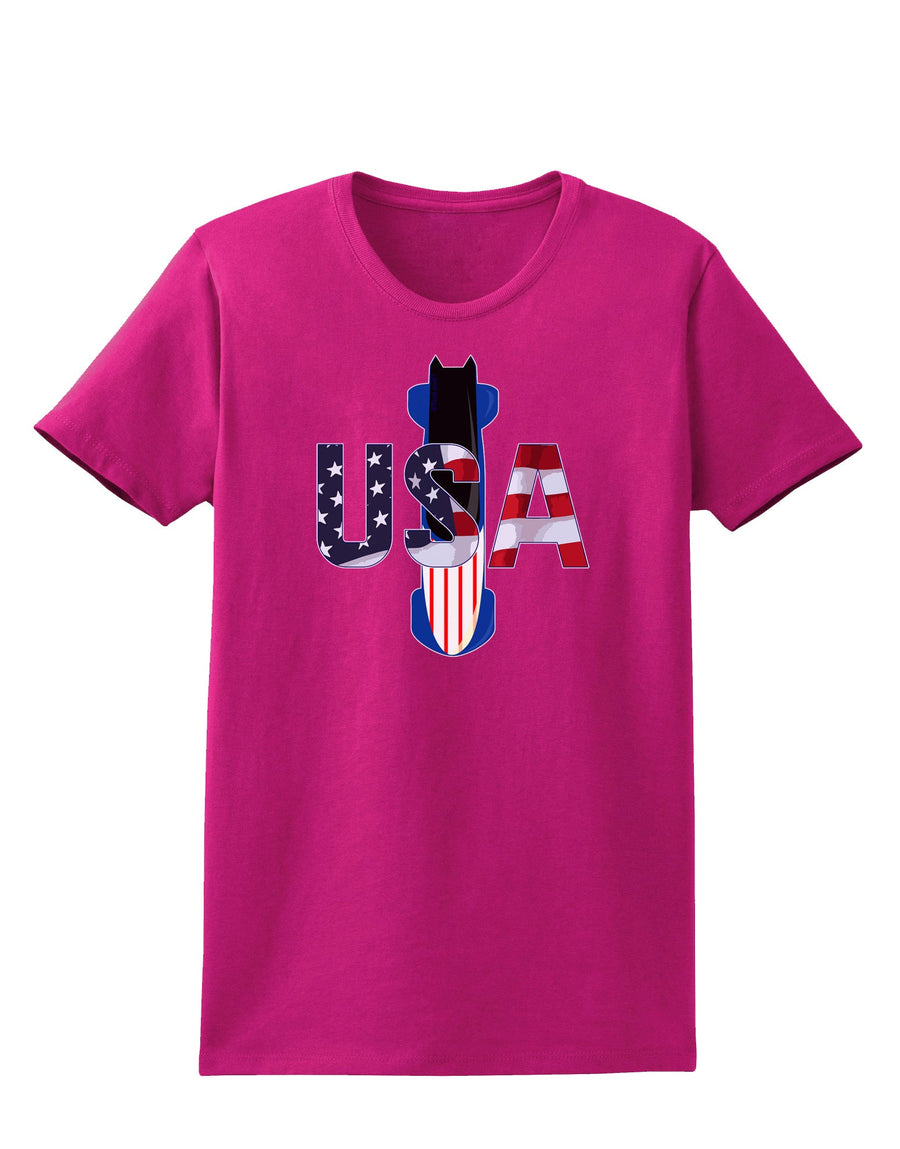 USA Bobsled Womens Dark T-Shirt by TooLoud-TooLoud-Black-X-Small-Davson Sales