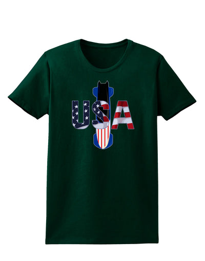 USA Bobsled Womens Dark T-Shirt by TooLoud-TooLoud-Forest-Green-Small-Davson Sales