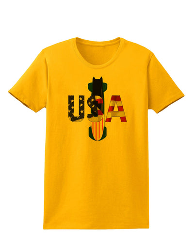 USA Bobsled Womens T-Shirt by TooLoud-TooLoud-Gold-X-Small-Davson Sales