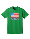 USA Flag Adult Dark T-Shirt by TooLoud-Mens T-Shirt-TooLoud-Kelly-Green-Small-Davson Sales