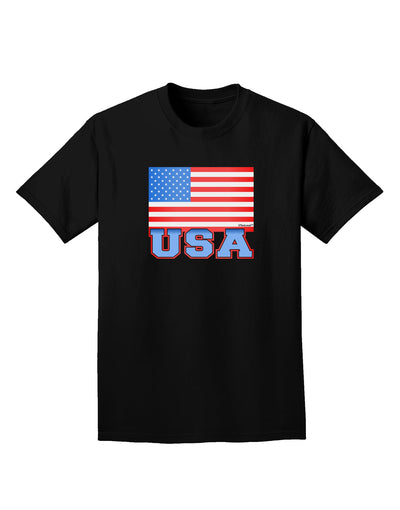 USA Flag Adult Dark T-Shirt by TooLoud-Mens T-Shirt-TooLoud-Black-Small-Davson Sales