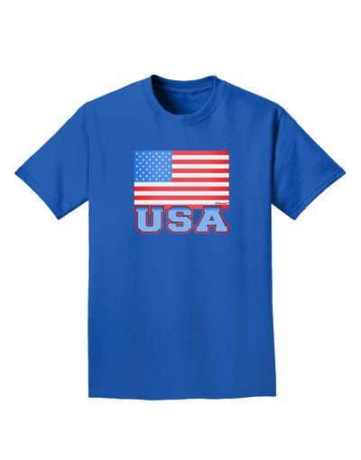 USA Flag Adult Dark T-Shirt by TooLoud-Mens T-Shirt-TooLoud-Royal-Blue-Small-Davson Sales