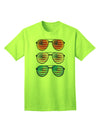 USA Flag Aviators Adult T-Shirt in Red, White, and Blue-Mens T-shirts-TooLoud-Neon-Green-Small-Davson Sales