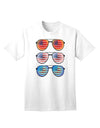 USA Flag Aviators Adult T-Shirt in Red, White, and Blue-Mens T-shirts-TooLoud-White-Small-Davson Sales