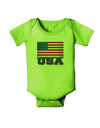 USA Flag Baby Romper Bodysuit by TooLoud-Baby Romper-TooLoud-Lime-06-Months-Davson Sales