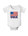USA Flag Baby Romper Bodysuit by TooLoud-Baby Romper-TooLoud-White-06-Months-Davson Sales