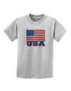 USA Flag Childrens T-Shirt by TooLoud-Childrens T-Shirt-TooLoud-AshGray-X-Small-Davson Sales
