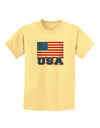 USA Flag Childrens T-Shirt by TooLoud-Childrens T-Shirt-TooLoud-Daffodil-Yellow-X-Small-Davson Sales