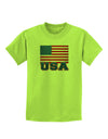 USA Flag Childrens T-Shirt by TooLoud-Childrens T-Shirt-TooLoud-Lime-Green-X-Small-Davson Sales