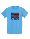 USA Flag Childrens T-Shirt by TooLoud-Childrens T-Shirt-TooLoud-Aquatic-Blue-X-Small-Davson Sales
