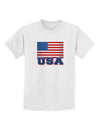 USA Flag Childrens T-Shirt by TooLoud-Childrens T-Shirt-TooLoud-White-X-Small-Davson Sales