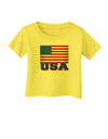 USA Flag Infant T-Shirt by TooLoud-Infant T-Shirt-TooLoud-Yellow-06-Months-Davson Sales