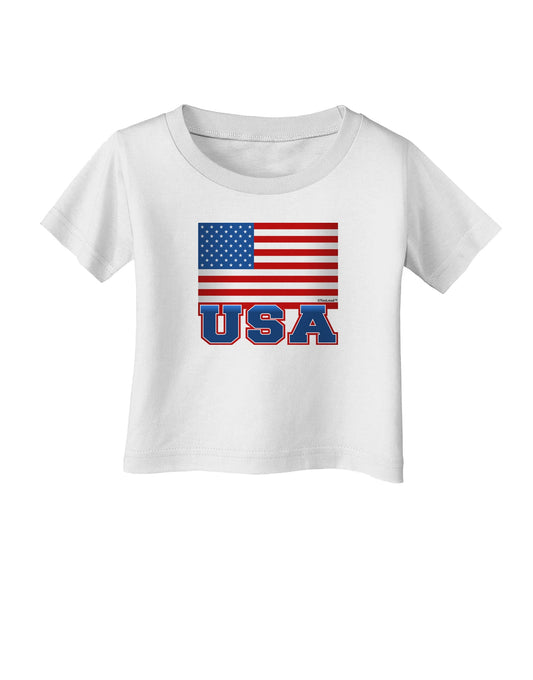 USA Flag Infant T-Shirt by TooLoud-Infant T-Shirt-TooLoud-White-06-Months-Davson Sales