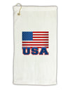 USA Flag Micro Terry Gromet Golf Towel 16 x 25 inch-Golf Towel-TooLoud-White-Davson Sales