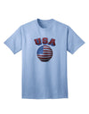 USA Flag Soccer Ball - Premium Adult T-Shirt for Sports Enthusiasts-Mens T-shirts-TooLoud-Light-Blue-Small-Davson Sales